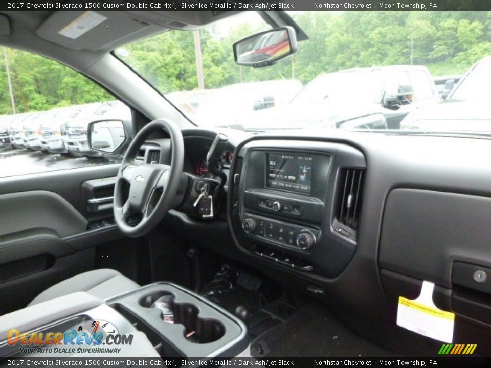 2017 Chevrolet Silverado 1500 Custom Double Cab 4x4 Silver Ice Metallic / Dark Ash/Jet Black Photo #11