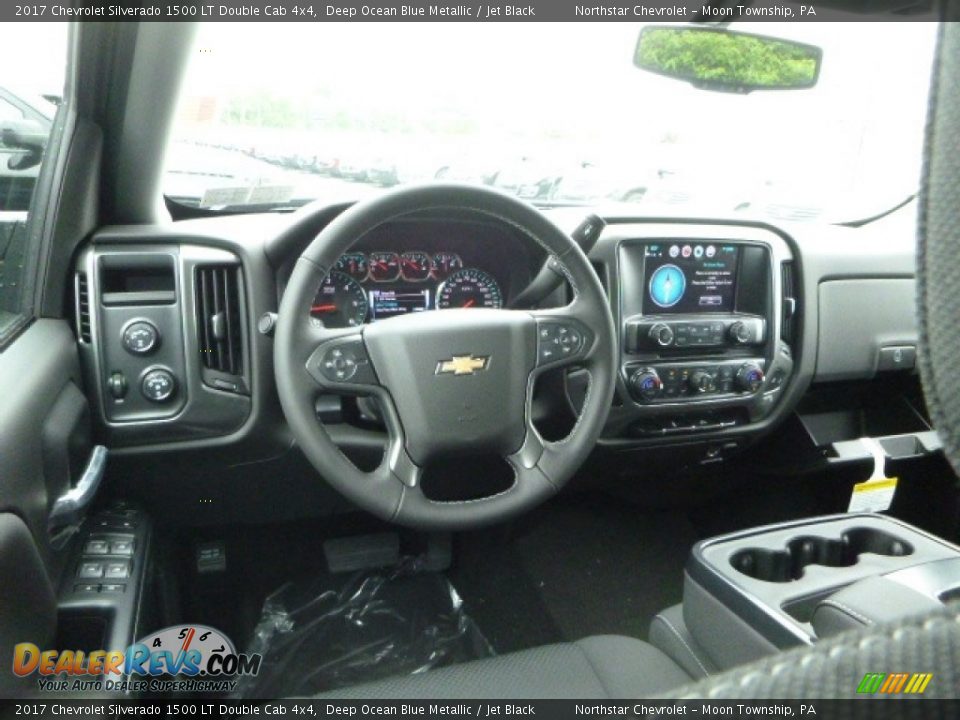 2017 Chevrolet Silverado 1500 LT Double Cab 4x4 Deep Ocean Blue Metallic / Jet Black Photo #14