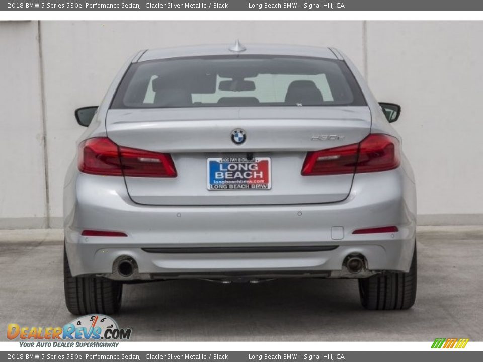 2018 BMW 5 Series 530e iPerfomance Sedan Glacier Silver Metallic / Black Photo #4