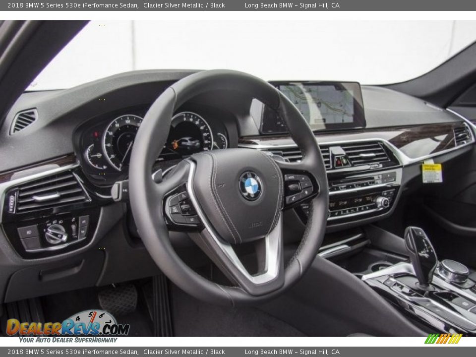 2018 BMW 5 Series 530e iPerfomance Sedan Glacier Silver Metallic / Black Photo #5