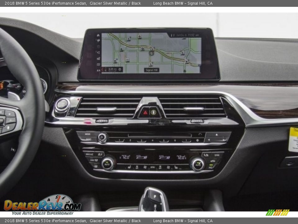 2018 BMW 5 Series 530e iPerfomance Sedan Glacier Silver Metallic / Black Photo #6