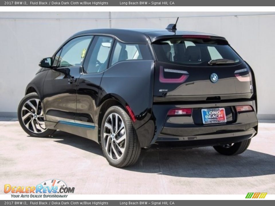 2017 BMW i3 Fluid Black / Deka Dark Cloth w/Blue Highlights Photo #3