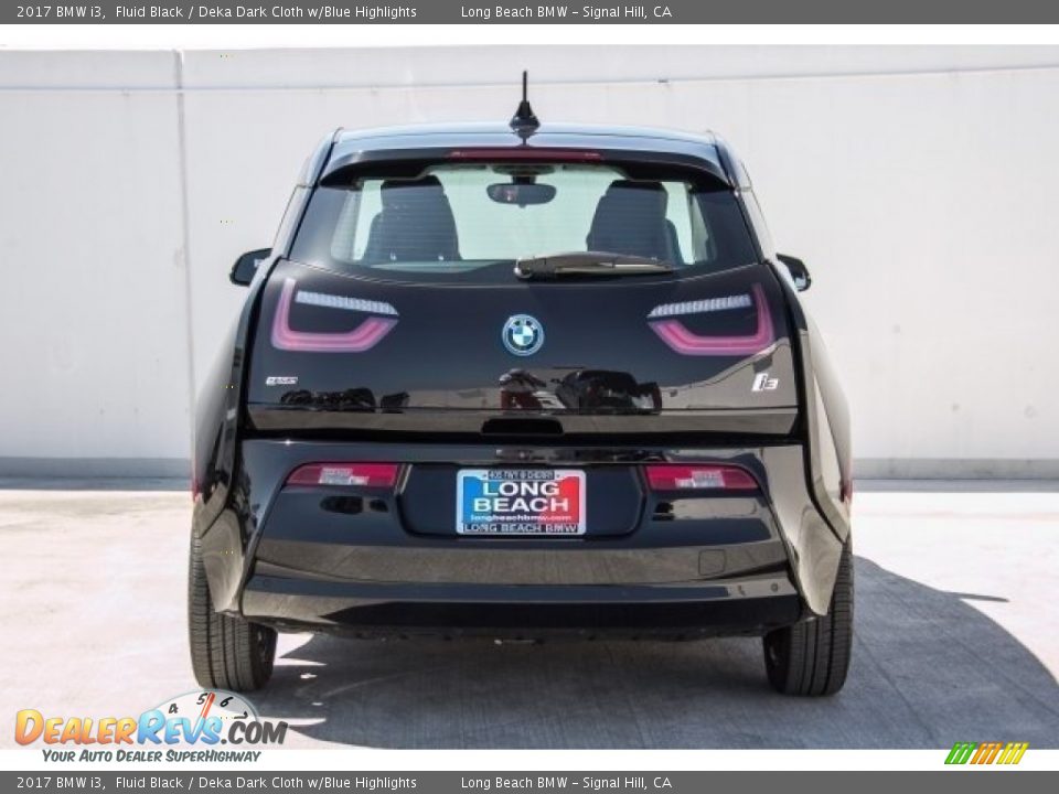 2017 BMW i3 Fluid Black / Deka Dark Cloth w/Blue Highlights Photo #4
