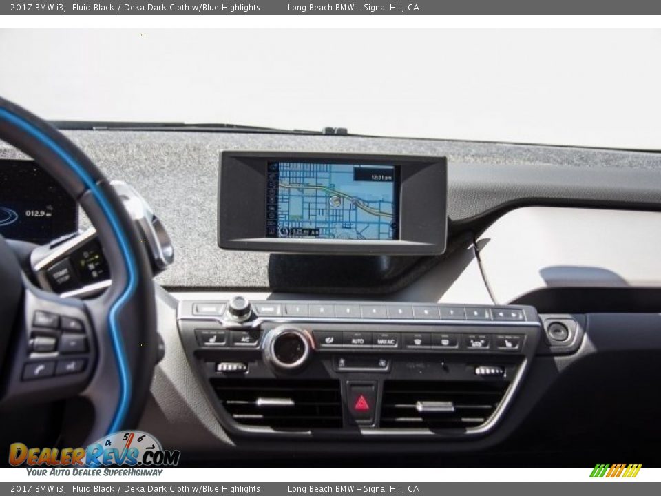 2017 BMW i3 Fluid Black / Deka Dark Cloth w/Blue Highlights Photo #5