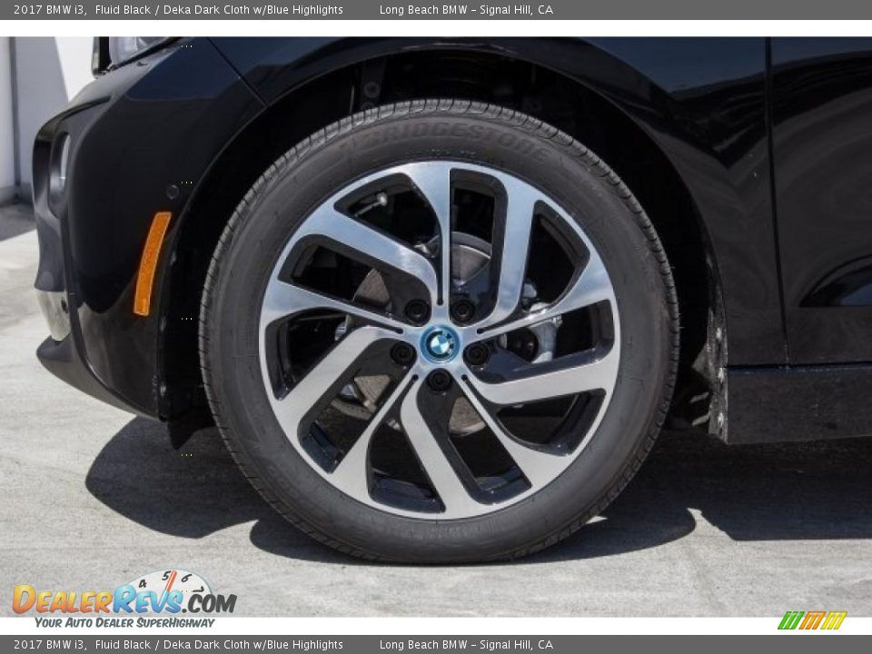 2017 BMW i3 Fluid Black / Deka Dark Cloth w/Blue Highlights Photo #10