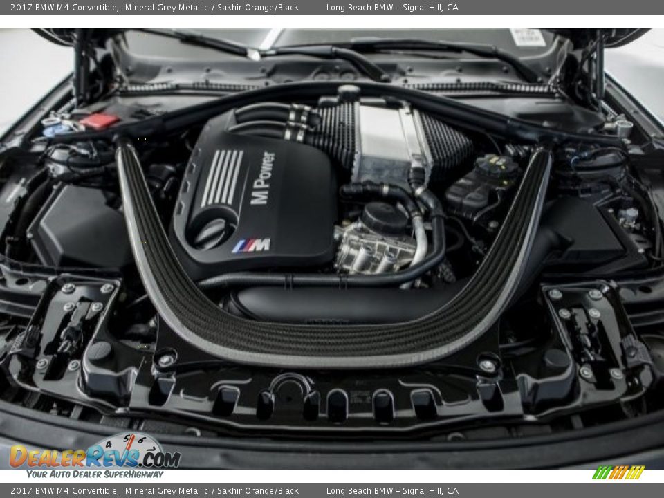 2017 BMW M4 Convertible Mineral Grey Metallic / Sakhir Orange/Black Photo #8