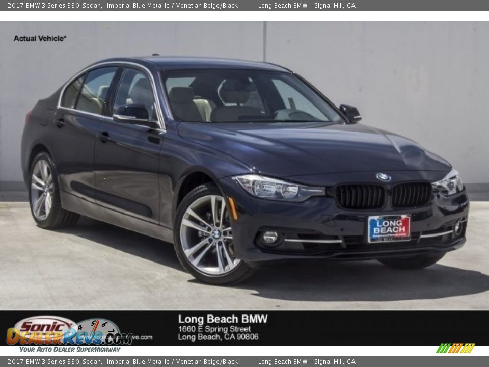 2017 BMW 3 Series 330i Sedan Imperial Blue Metallic / Venetian Beige/Black Photo #1