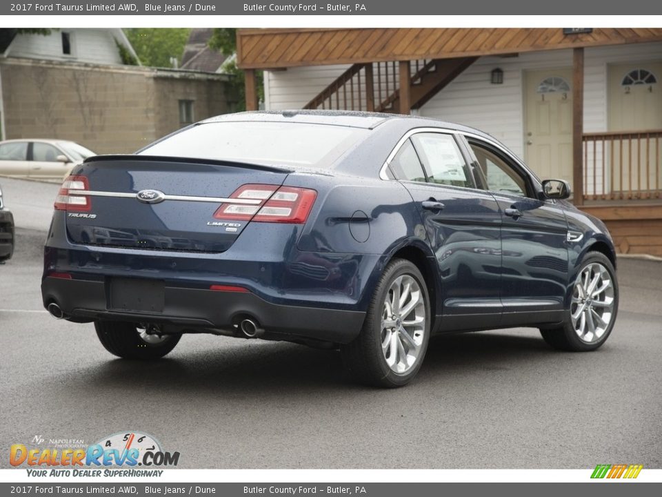 2017 Ford Taurus Limited AWD Blue Jeans / Dune Photo #3