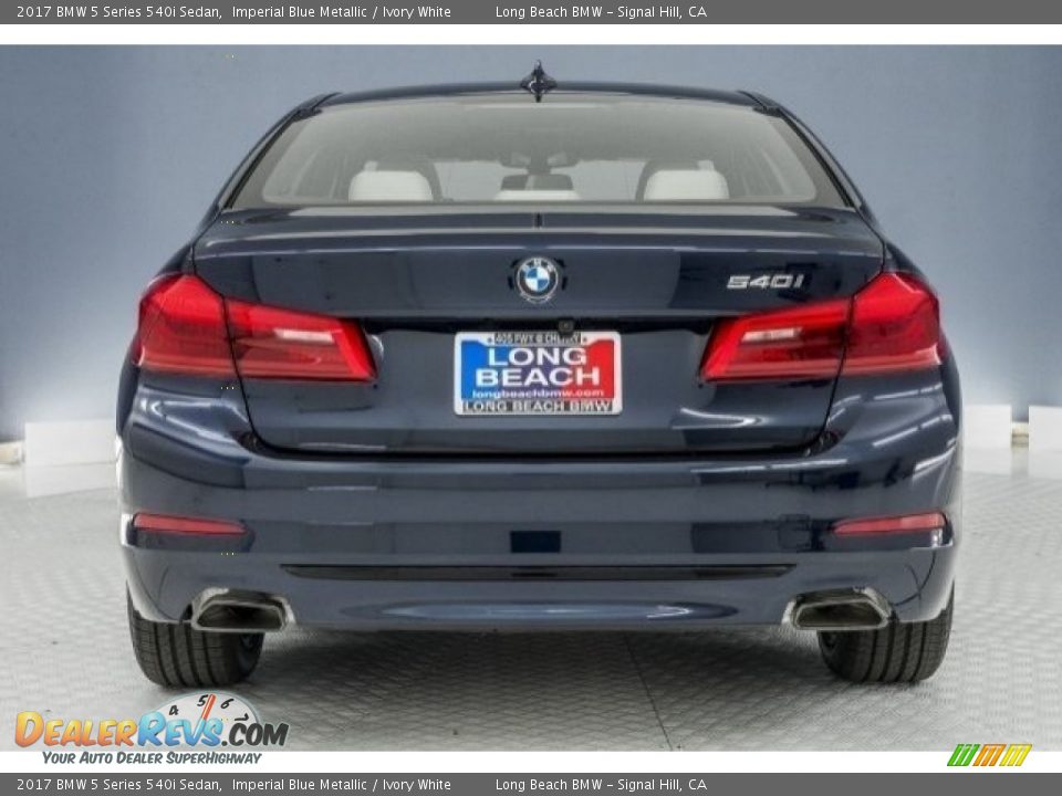 2017 BMW 5 Series 540i Sedan Imperial Blue Metallic / Ivory White Photo #4