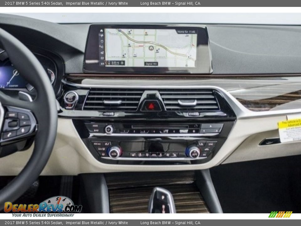 2017 BMW 5 Series 540i Sedan Imperial Blue Metallic / Ivory White Photo #5