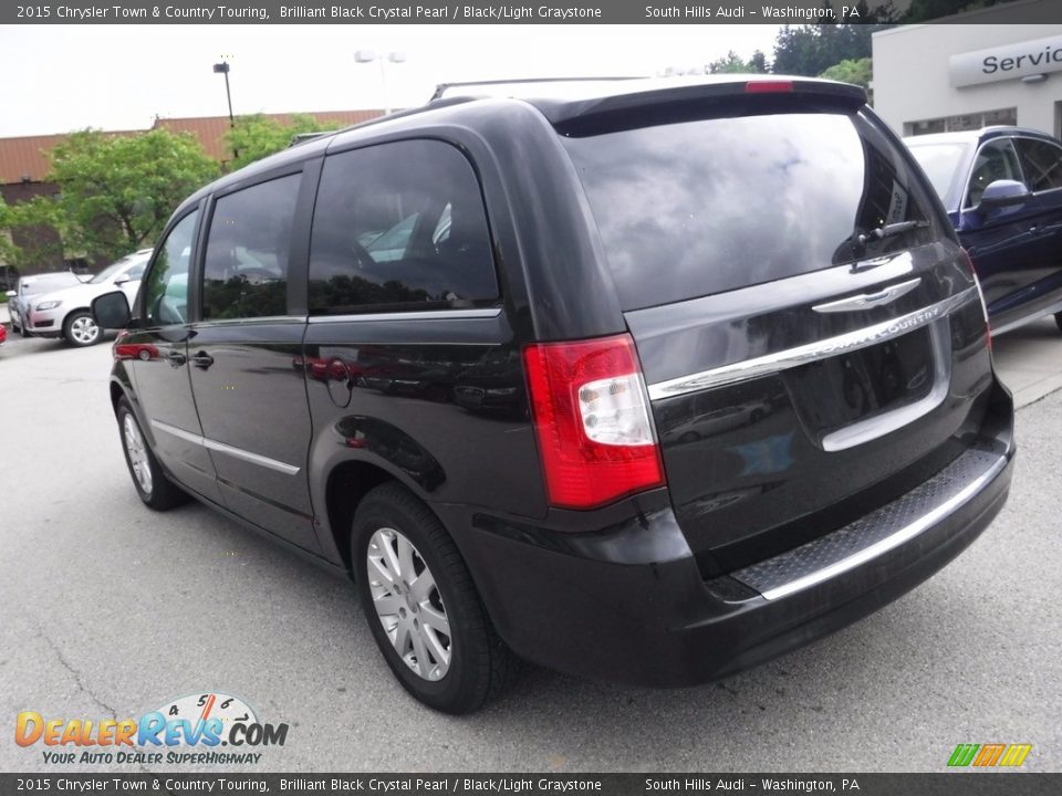 2015 Chrysler Town & Country Touring Brilliant Black Crystal Pearl / Black/Light Graystone Photo #13