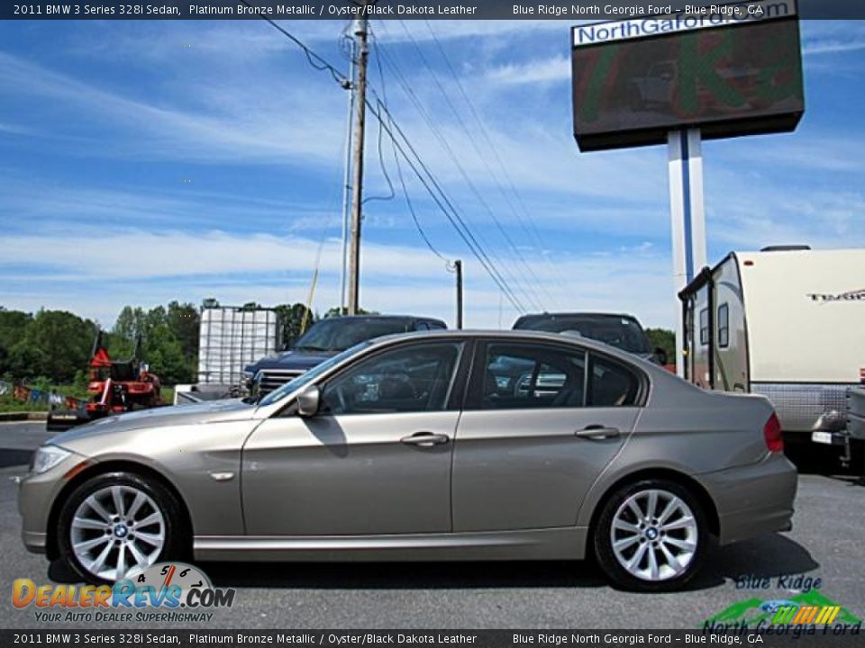2011 BMW 3 Series 328i Sedan Platinum Bronze Metallic / Oyster/Black Dakota Leather Photo #2