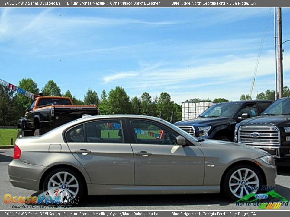 2011 BMW 3 Series 328i Sedan Platinum Bronze Metallic / Oyster/Black Dakota Leather Photo #6