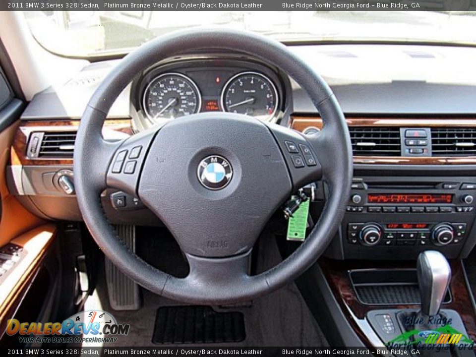 2011 BMW 3 Series 328i Sedan Platinum Bronze Metallic / Oyster/Black Dakota Leather Photo #16