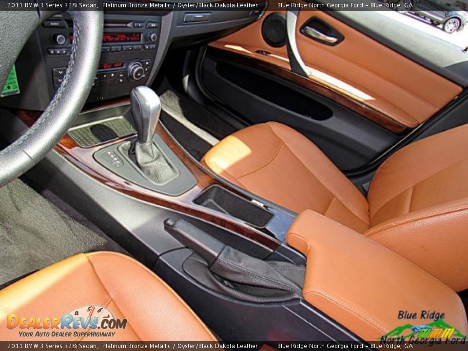 2011 BMW 3 Series 328i Sedan Platinum Bronze Metallic / Oyster/Black Dakota Leather Photo #26
