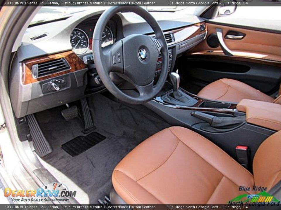 2011 BMW 3 Series 328i Sedan Platinum Bronze Metallic / Oyster/Black Dakota Leather Photo #29