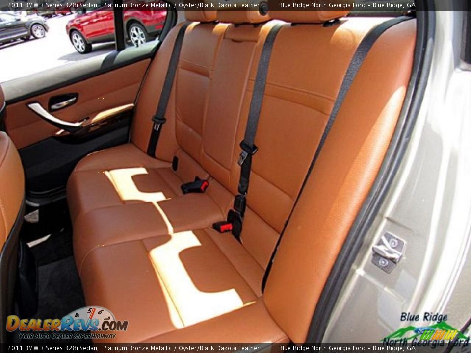 2011 BMW 3 Series 328i Sedan Platinum Bronze Metallic / Oyster/Black Dakota Leather Photo #32