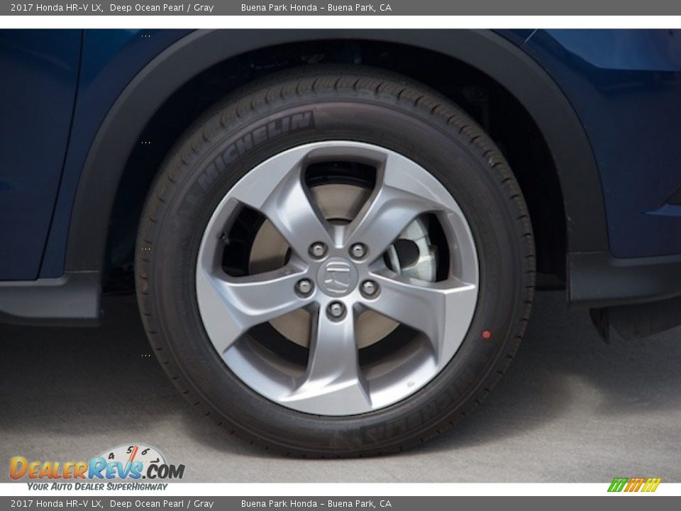 2017 Honda HR-V LX Deep Ocean Pearl / Gray Photo #4