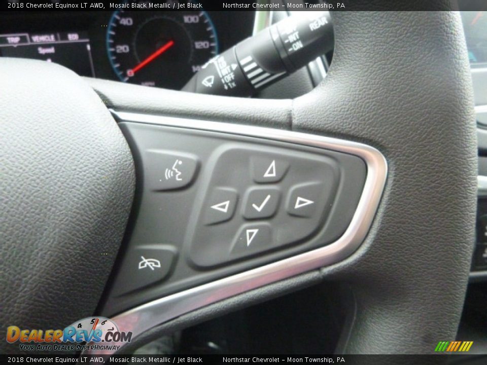 2018 Chevrolet Equinox LT AWD Mosaic Black Metallic / Jet Black Photo #19