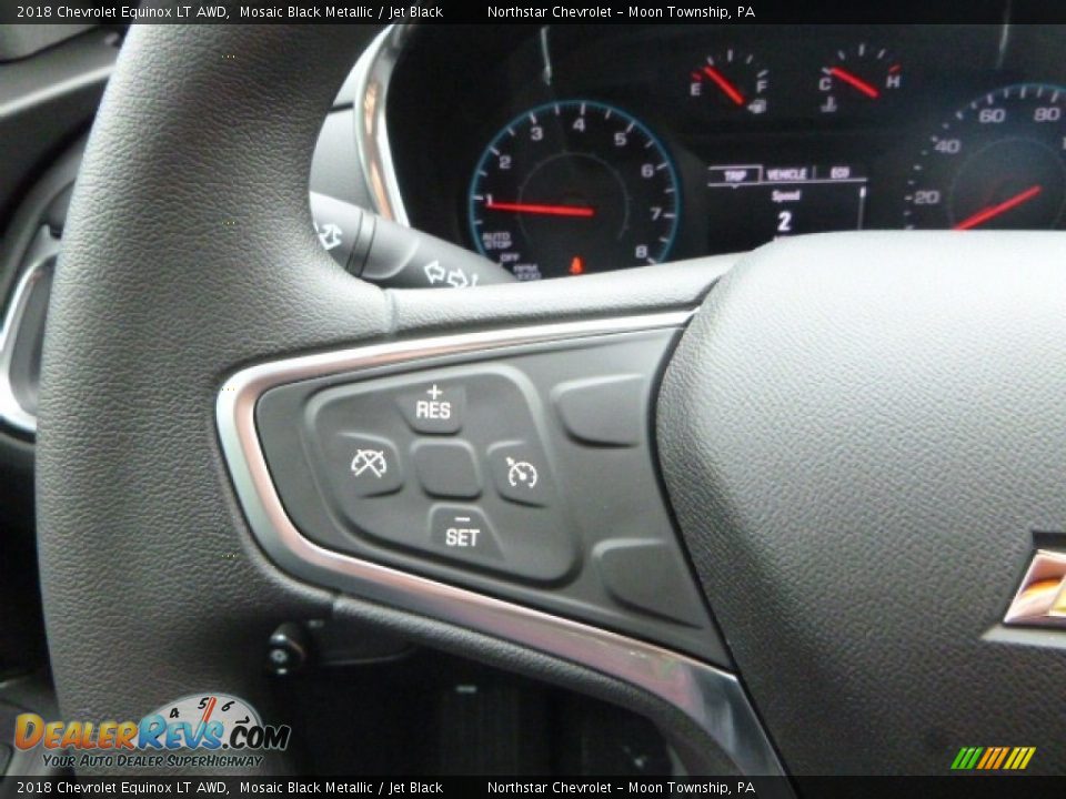 2018 Chevrolet Equinox LT AWD Mosaic Black Metallic / Jet Black Photo #20