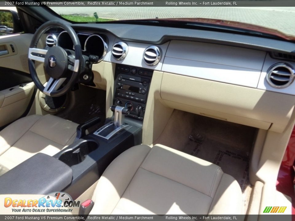 2007 Ford Mustang V6 Premium Convertible Redfire Metallic / Medium Parchment Photo #6