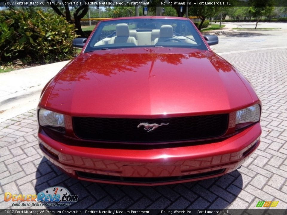 2007 Ford Mustang V6 Premium Convertible Redfire Metallic / Medium Parchment Photo #7