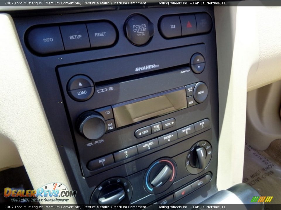 2007 Ford Mustang V6 Premium Convertible Redfire Metallic / Medium Parchment Photo #10