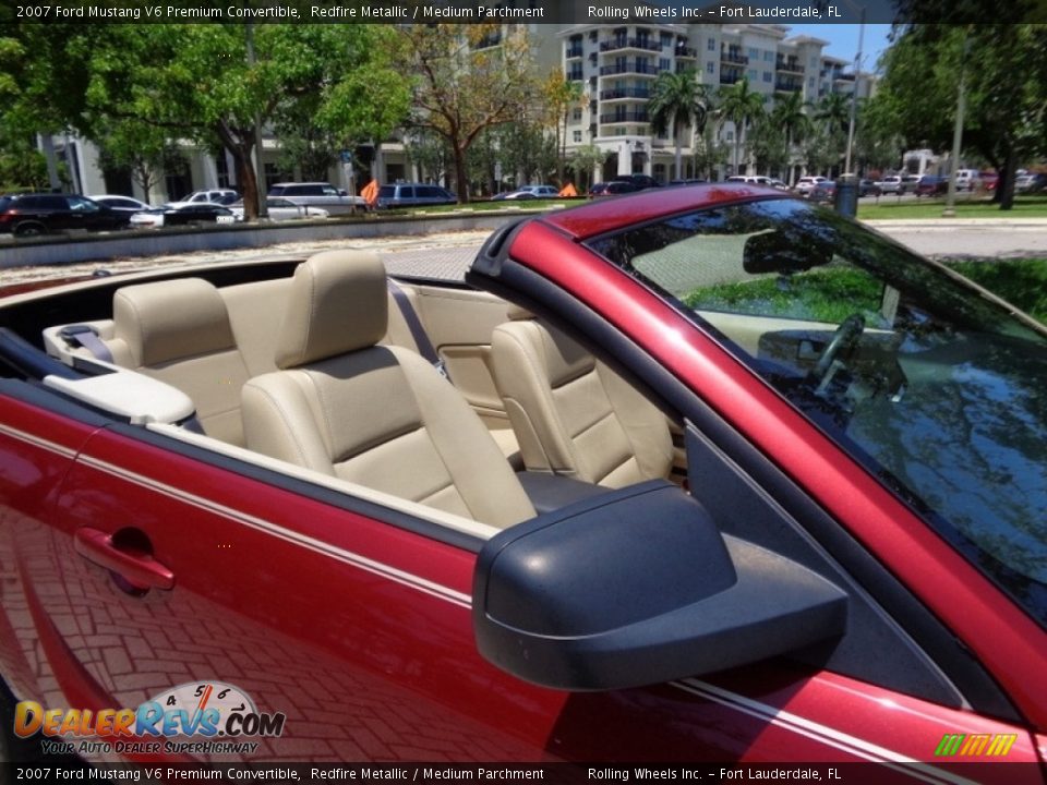 2007 Ford Mustang V6 Premium Convertible Redfire Metallic / Medium Parchment Photo #20