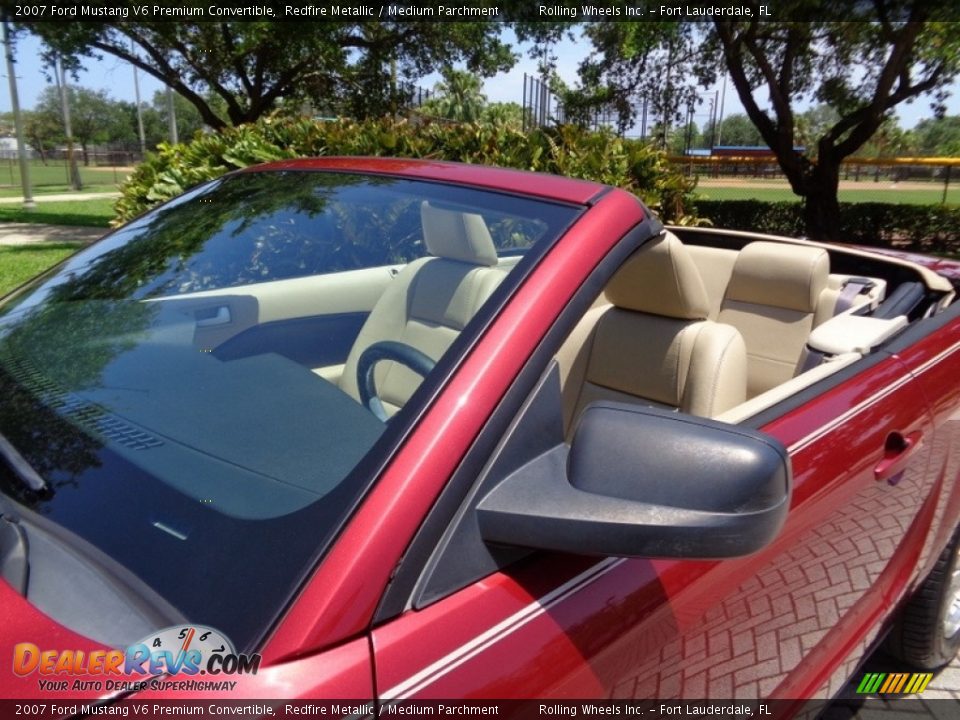 2007 Ford Mustang V6 Premium Convertible Redfire Metallic / Medium Parchment Photo #22
