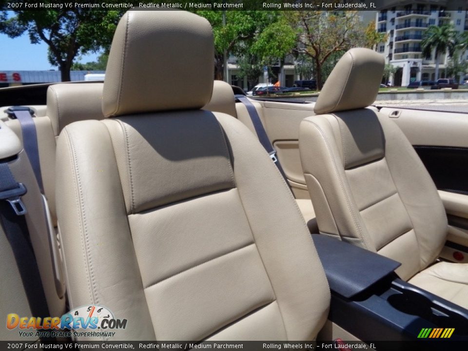 2007 Ford Mustang V6 Premium Convertible Redfire Metallic / Medium Parchment Photo #23