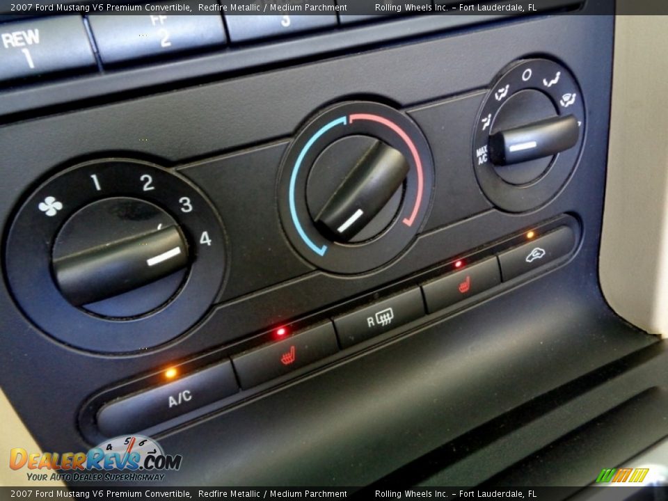 2007 Ford Mustang V6 Premium Convertible Redfire Metallic / Medium Parchment Photo #33
