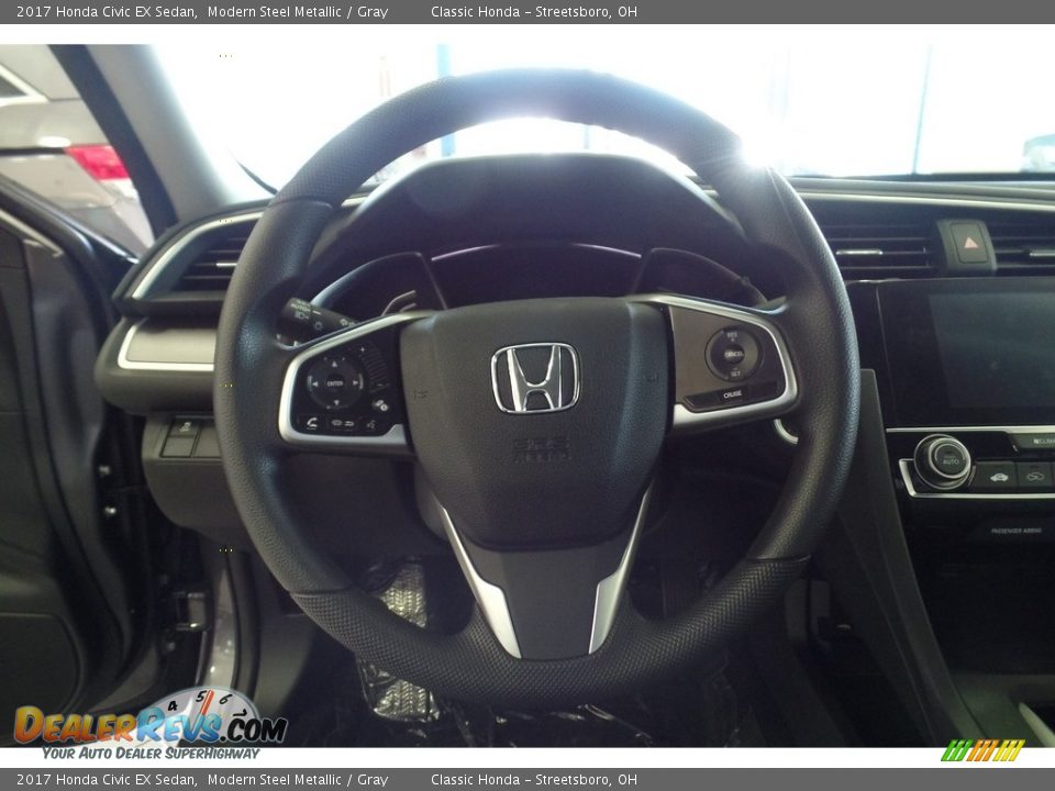 2017 Honda Civic EX Sedan Modern Steel Metallic / Gray Photo #13