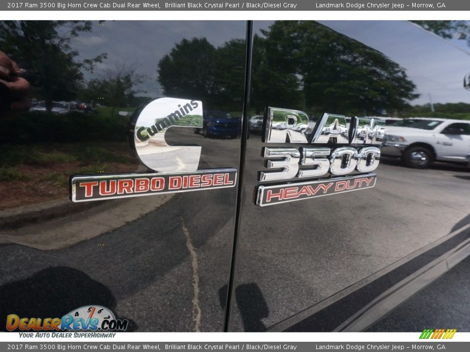 2017 Ram 3500 Big Horn Crew Cab Dual Rear Wheel Brilliant Black Crystal Pearl / Black/Diesel Gray Photo #6
