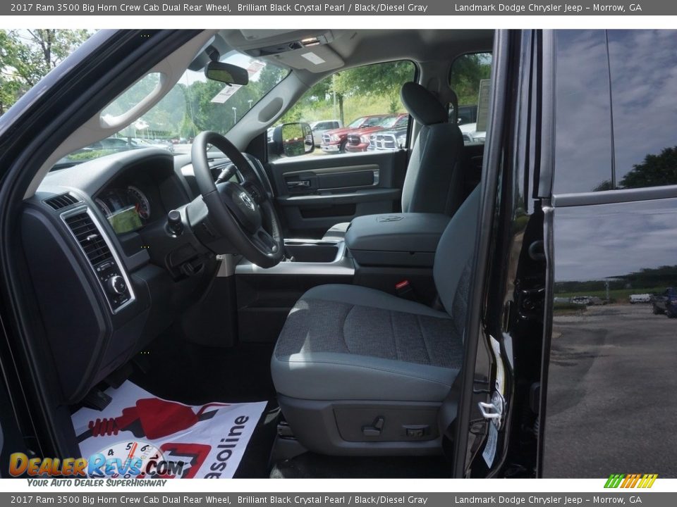 2017 Ram 3500 Big Horn Crew Cab Dual Rear Wheel Brilliant Black Crystal Pearl / Black/Diesel Gray Photo #7