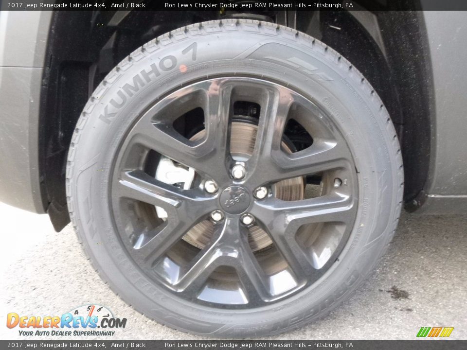 2017 Jeep Renegade Latitude 4x4 Anvil / Black Photo #10