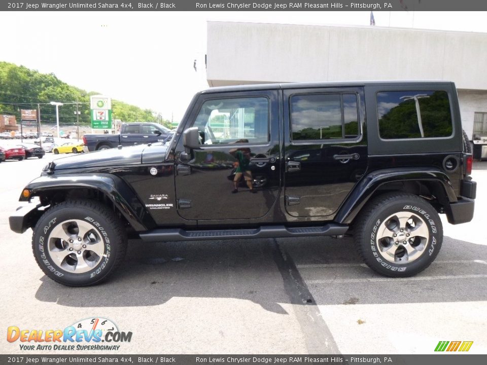 2017 Jeep Wrangler Unlimited Sahara 4x4 Black / Black Photo #2