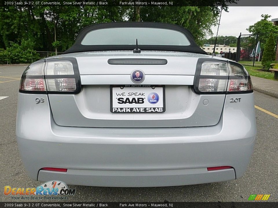 2009 Saab 9-3 2.0T Convertible Snow Silver Metallic / Black Photo #4