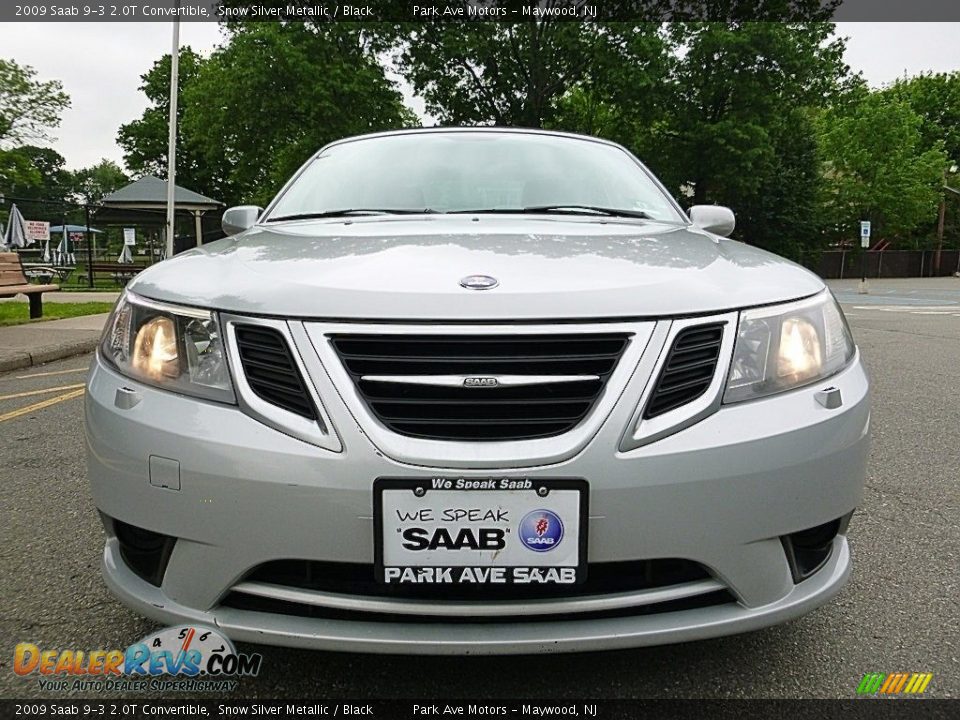 2009 Saab 9-3 2.0T Convertible Snow Silver Metallic / Black Photo #9