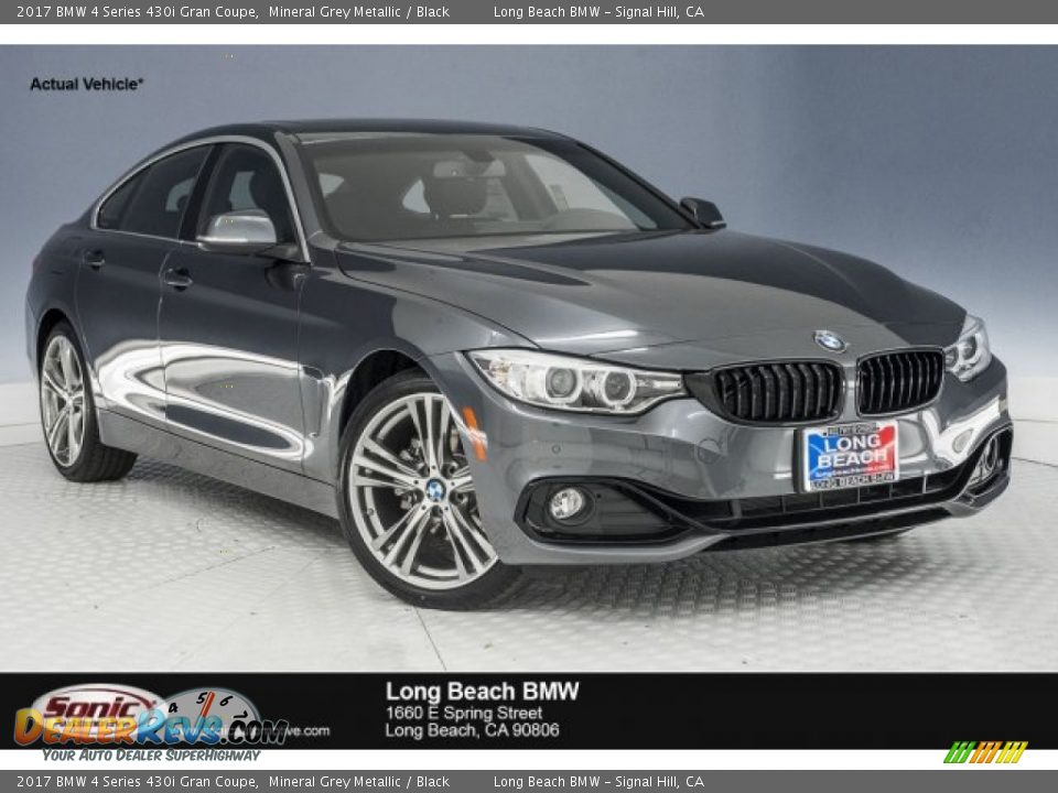 2017 BMW 4 Series 430i Gran Coupe Mineral Grey Metallic / Black Photo #1