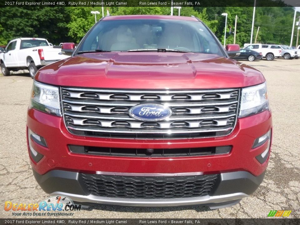 2017 Ford Explorer Limited 4WD Ruby Red / Medium Light Camel Photo #7