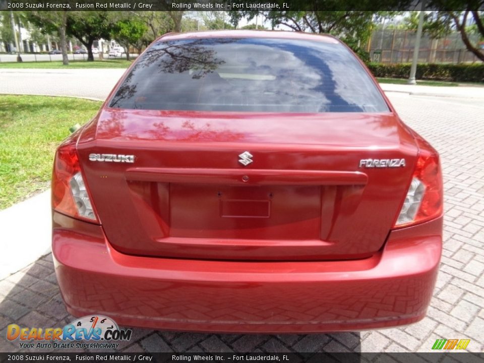2008 Suzuki Forenza Fusion Red Metallic / Grey Photo #7