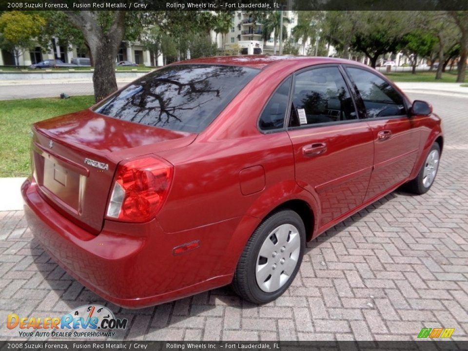 2008 Suzuki Forenza Fusion Red Metallic / Grey Photo #9