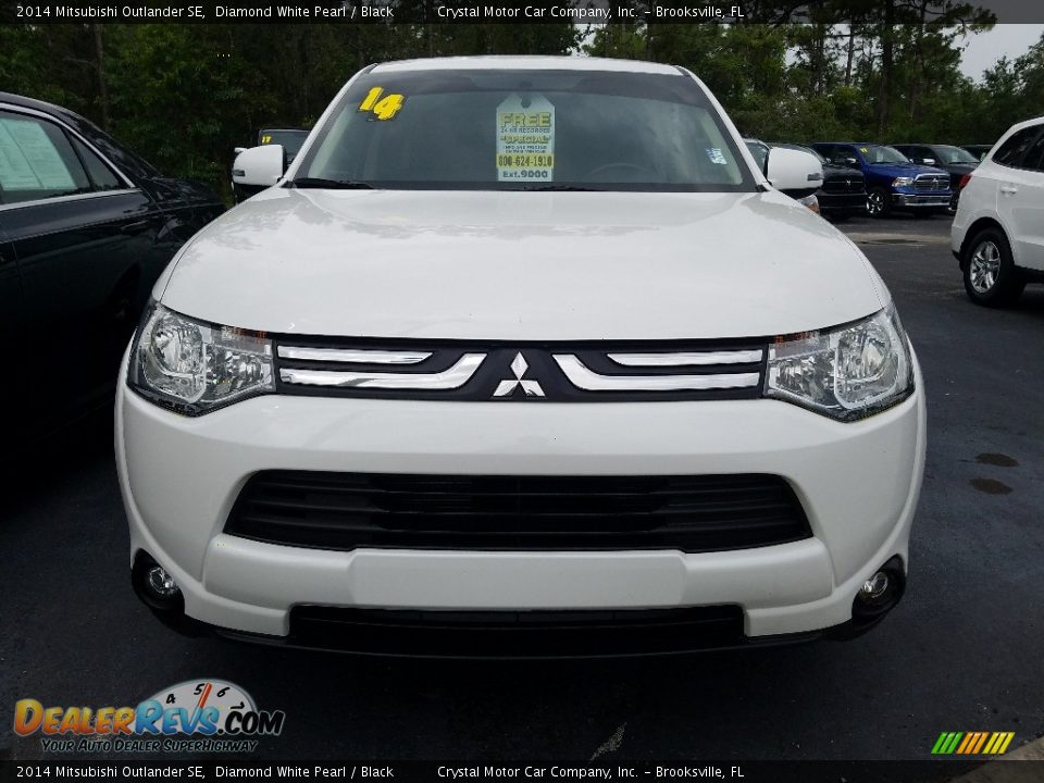 2014 Mitsubishi Outlander SE Diamond White Pearl / Black Photo #7