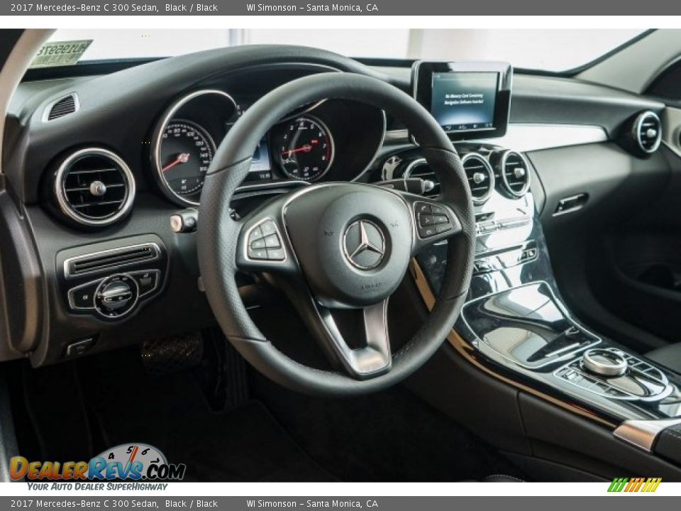 2017 Mercedes-Benz C 300 Sedan Black / Black Photo #6