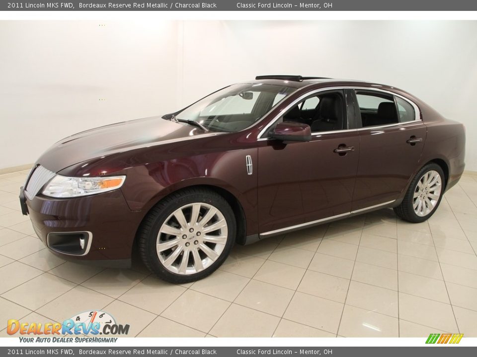 2011 Lincoln MKS FWD Bordeaux Reserve Red Metallic / Charcoal Black Photo #3