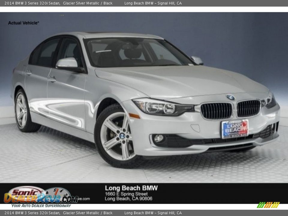 2014 BMW 3 Series 320i Sedan Glacier Silver Metallic / Black Photo #1