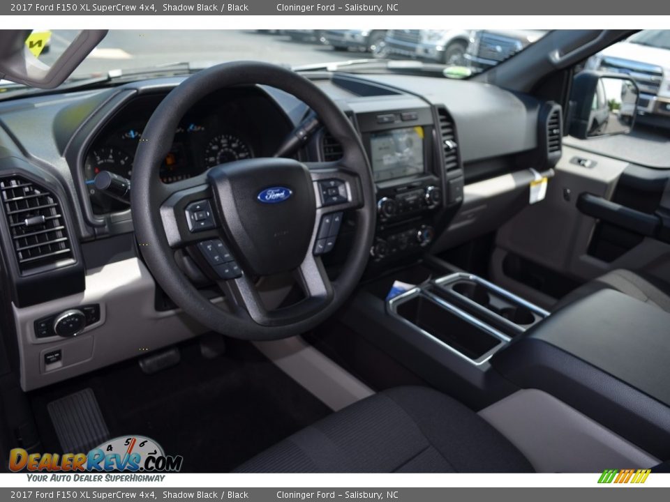 2017 Ford F150 XL SuperCrew 4x4 Shadow Black / Black Photo #9