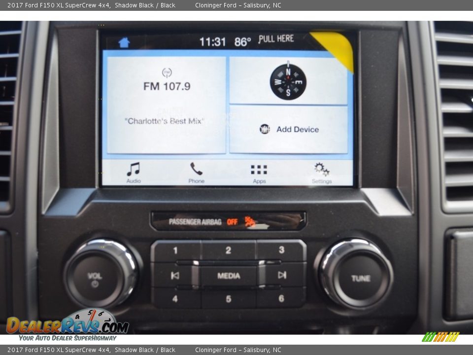 2017 Ford F150 XL SuperCrew 4x4 Shadow Black / Black Photo #11