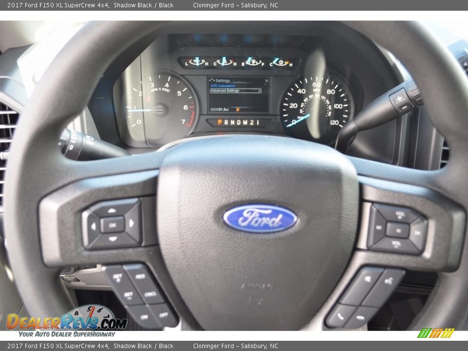 2017 Ford F150 XL SuperCrew 4x4 Shadow Black / Black Photo #17