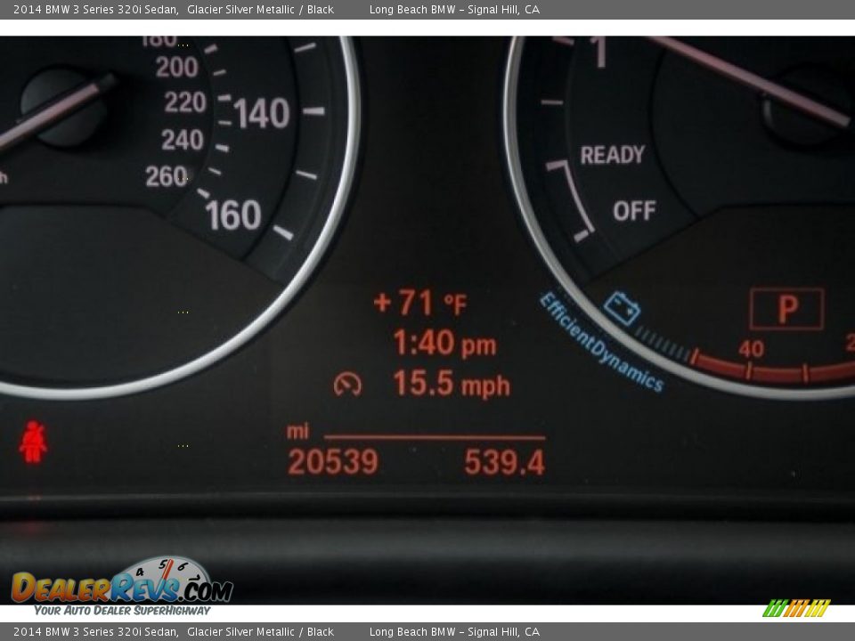 2014 BMW 3 Series 320i Sedan Glacier Silver Metallic / Black Photo #29